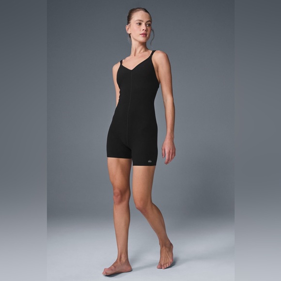 ALO Yoga Alosoft Suns Out Onesie in Black - Picture 1 of 7